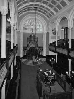 Interior. View from WNW gallery towards the ark and almenor