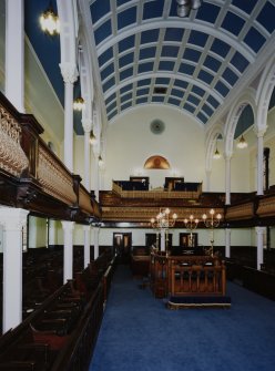 Interior. View from E of almenor and galleries