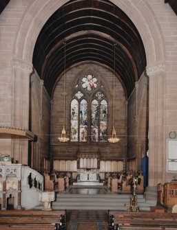 Hyndland Parish Church, interior.  View of chancel from North