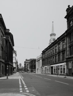 Ingram Street
General view from East at junction with Brunswick Street, also showing Hutcheson Hall clock tower and St George's Tron spire under scaffolding