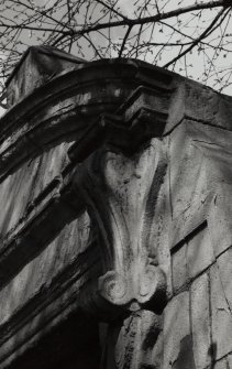 Glasgow, Rutherglen, Main Street, St Mary's Old Parish Church.
Detail of console on Lychgate.