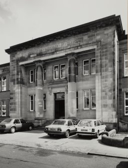Glasgow, 20 Mosspark Square, Mosspark School.
View of main entrance from West.