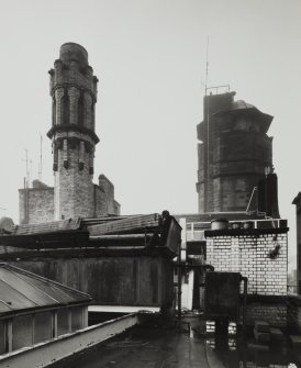 View of roof area, Glasgow Herald Building, Mitchell Street, Glasgow, from E.