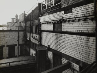 View of roof area, Glasgow Herald Building, Mitchell Street, Glasgow, from N.