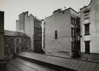 View of rear of Glasgow Herald Building, Mitchell Street, Glasgow, from SE.