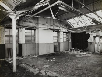 Interior view of Glasgow Herald Building, showing top floor of N section.