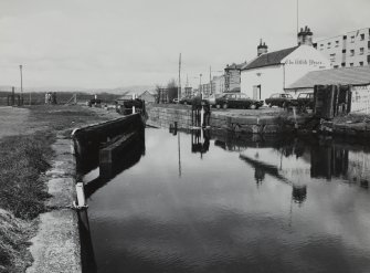 Glasgow, Maryhill, Forth & Clyde Canal, Maryhill Locks.
General view of West lock from South-East.