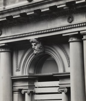 Detail of window bay at ground floor level of S wing.