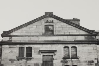 Glasgow, North Spiers Wharf.
View of datestone (1866) on West frontage of Sugar Refinary.