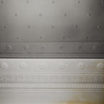 Interior. Detail of cornice and ceiling