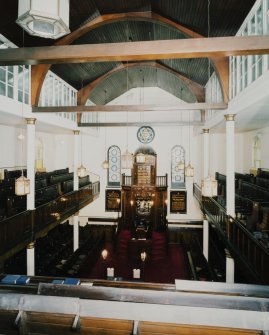 Interior. View from gallery towards pulpit