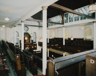 Interior. View of gallery showing clerestory