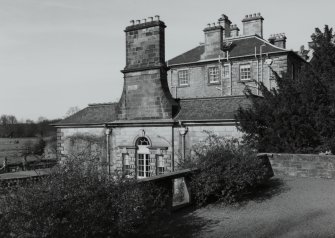 View of east wing from terrace to north east