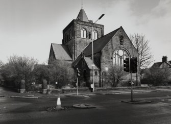 Glasgow, 2 Queen Victoria Drive, Scotstoun West Church.
General view from S-S-W.