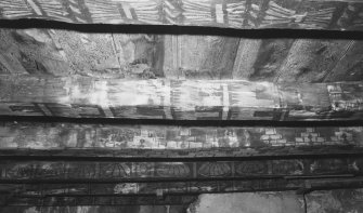 Interior.
Detail of painted beams (10).