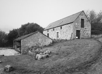 General view from SE of granary and cart and implement shed.