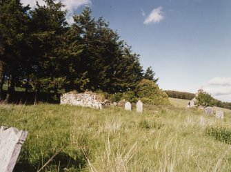 General view of church and burial-ground from SW.