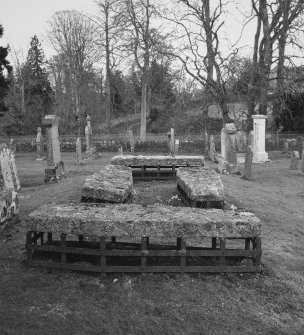 Cluny old churchyard, mortsafes
