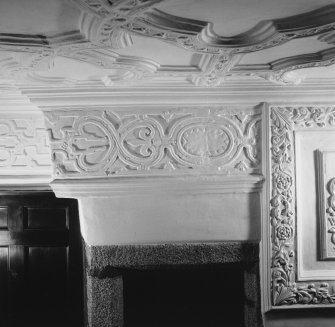Interior. 3rd. floor, Housekeeper's room, detail of plaster frieze