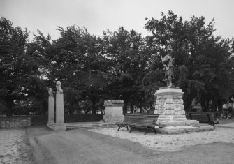 View of War Memorial and Cowdary Memorial from NE