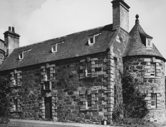 View of old wing containing stair.