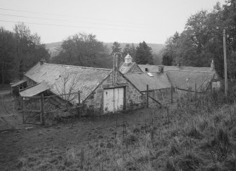 Elevated general view from NNE of steading.