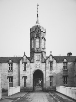 View of main entrance from SW.