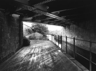 View (from SE) of underside of bridge passing over Aberdeen - Inverurie Canal.