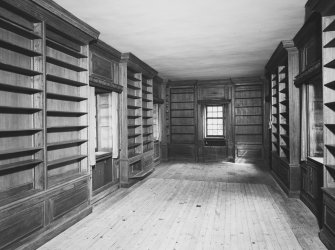 Interior.
View of library from W, NE block.