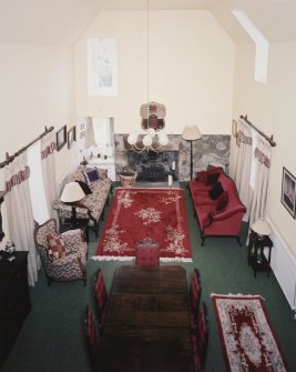 Interior. View of former meeting hall from balcony