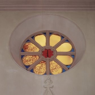 Interior.
Detail of N rose window.