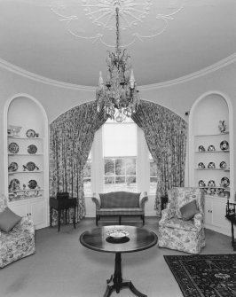 Leith Hall, interior.  First floor. Oval drawing room: view from North