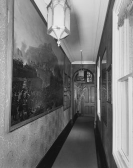 Leith Hall, interior.  First floor. South West corridor: view from East end