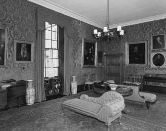 Leith Hall, interior.  First floor. Music-room: view from North