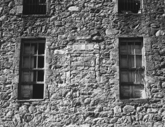 Aboyne Castle.
Detail of windows and blocked opening second floor of South West wing.