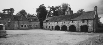 Aboyne Castle, Court Offices.
View from South East within court.