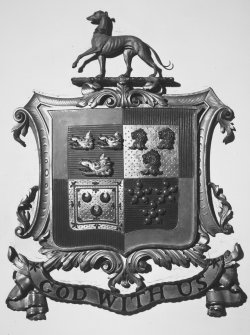 Interior.
Detail of armorial panel in ground floor dining room.