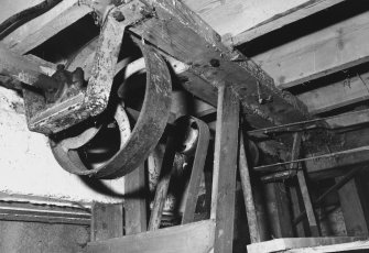 Detail of belt-pulley in mill.