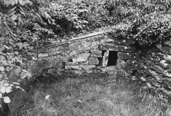 View of lean-to out-building to West of mill.