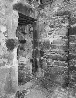 Arbuthnott Aisle, 1st. floor, interior detail of doorway.