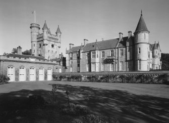 View of rear of castle and ballroom from north east