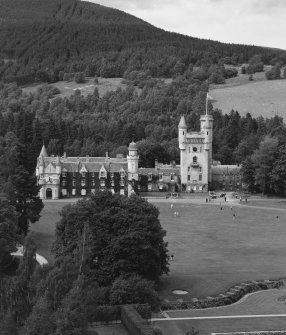 View of castle from hillside to south