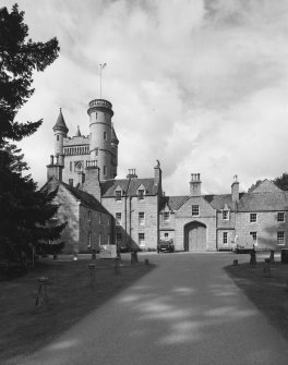 View of castle from drive to east