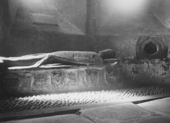 Interior.
General view of recumbant effigy from North.