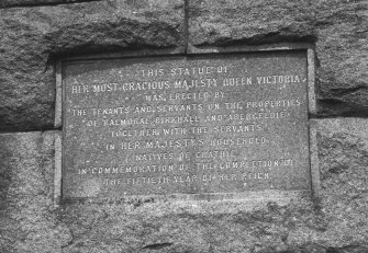 Detail of inscribed plaque