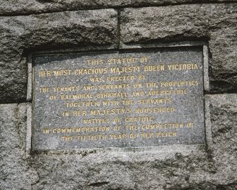 Detail of inscribed plaque