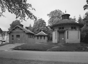 Game larders, general view from south west