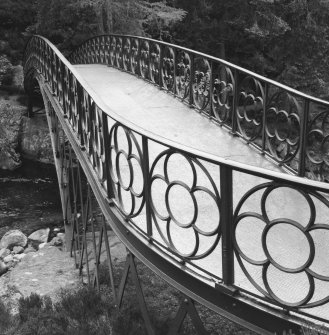 Detail of deck and side rail from east