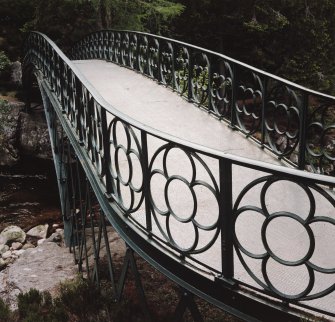 Detail of deck and side rail from east
