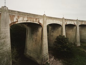 View of central spans of bridge from NW
